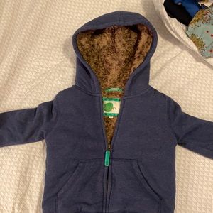 Cheetah lines mini Boden hoodie. Size 4-5